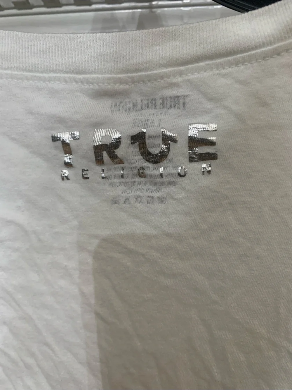 True Religion White Short Sleeve Crewneck Tee